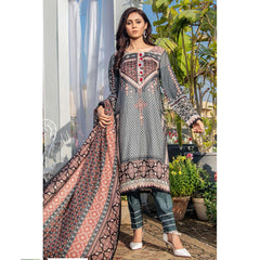 Three Star Printed Lawn 3 Pcs Un-Stitched Suit Vol 3 - 6-B, Women, 3Pcs Shalwar Suit, Al-Dawood Textiles, Chase Value
