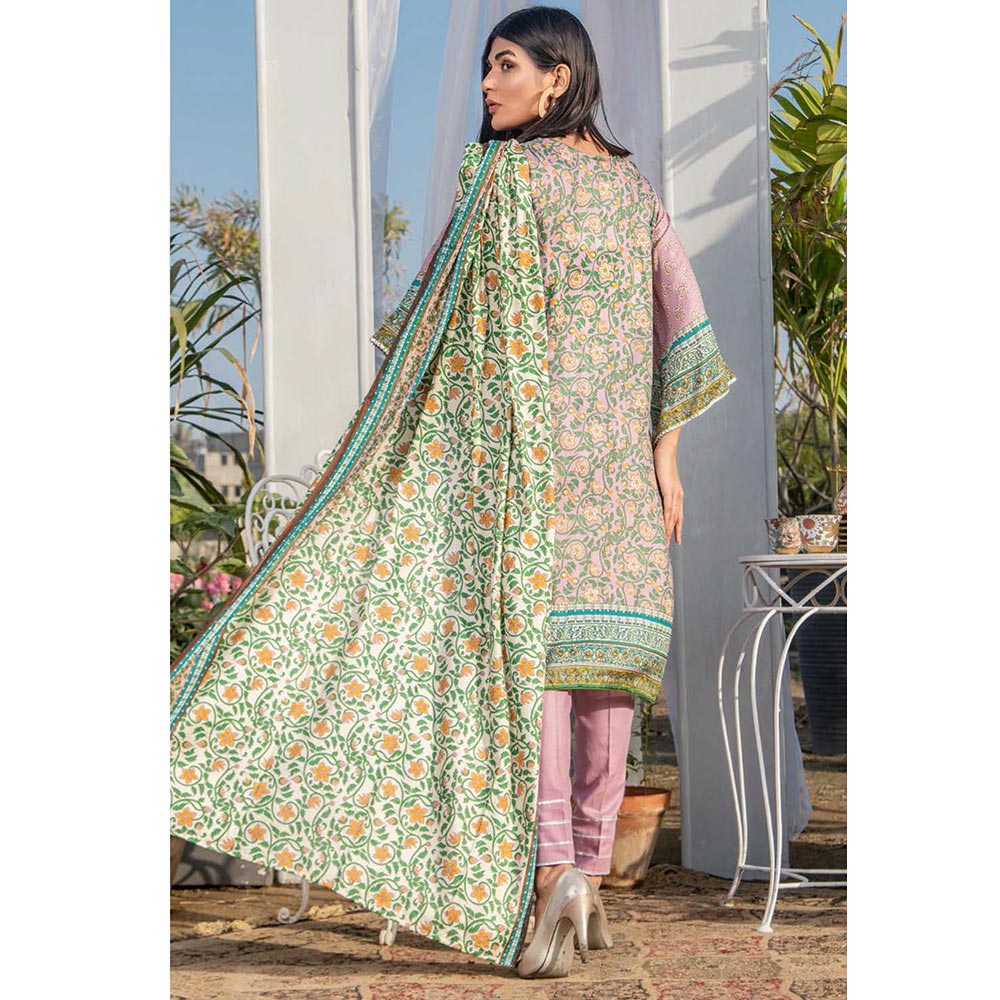 Three Star Printed Lawn 3 Pcs Un-Stitched Suit Vol 3 - 7-A, Women, 3Pcs Shalwar Suit, Al-Dawood Textiles, Chase Value