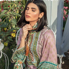 Three Star Printed Lawn 3 Pcs Un-Stitched Suit Vol 3 - 7-A, Women, 3Pcs Shalwar Suit, Al-Dawood Textiles, Chase Value