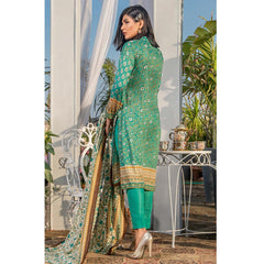Three Star Printed Lawn 3 Pcs Un-Stitched Suit Vol 3 - 7-B, Women, 3Pcs Shalwar Suit, Al-Dawood Textiles, Chase Value
