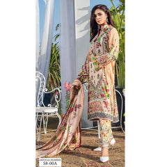 Three Star Printed Lawn 3 Pcs Un-Stitched Suit Vol 3 - 8-A, Women, 3Pcs Shalwar Suit, Al Dawood Textiles, Chase Value