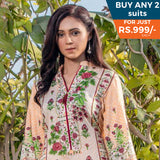 Three Star Printed Lawn 3 Pcs Un-Stitched Suit Vol 3 - 8-A, Women, 3Pcs Shalwar Suit, Al Dawood Textiles, Chase Value