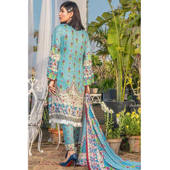 Three Star Printed Lawn 3 Pcs Un-Stitched Suit Vol 3 - 8-B, Women, 3Pcs Shalwar Suit, Al Dawood Textiles, Chase Value