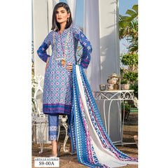 Three Star Printed Lawn 3 Pcs Un-Stitched Suit Vol 3 - 9-A, Women, 3Pcs Shalwar Suit, Al-Dawood Textiles, Chase Value