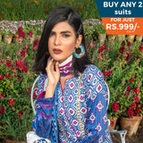 Three Star Printed Lawn 3 Pcs Un-Stitched Suit Vol 3 - 9-A, Women, 3Pcs Shalwar Suit, Al-Dawood Textiles, Chase Value