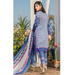 Three Star Printed Lawn 3 Pcs Un-Stitched Suit Vol 3 - 9-A, Women, 3Pcs Shalwar Suit, Al-Dawood Textiles, Chase Value