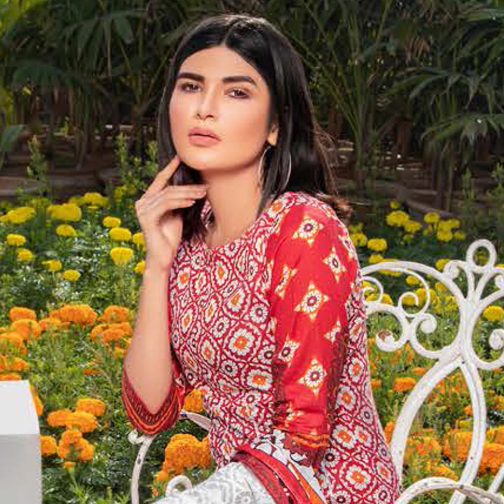 Three Star Printed Lawn 3 Pcs Un-Stitched Suit Vol 3 - 9-B, Women, 3Pcs Shalwar Suit, Al Dawood Textiles, Chase Value