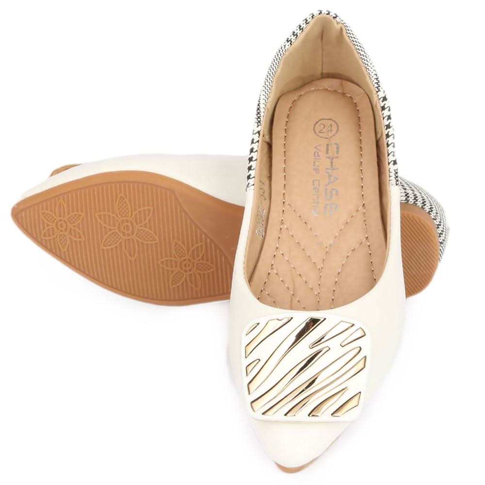 Girls Fancy Pumps (S992-331) - White, Kids, Pump, Chase Value, Chase Value