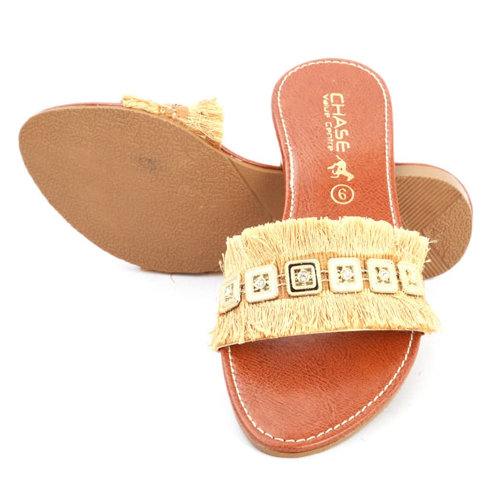 Women's Slipper (SA-014) - Golden, Women, Slippers, Chase Value, Chase Value