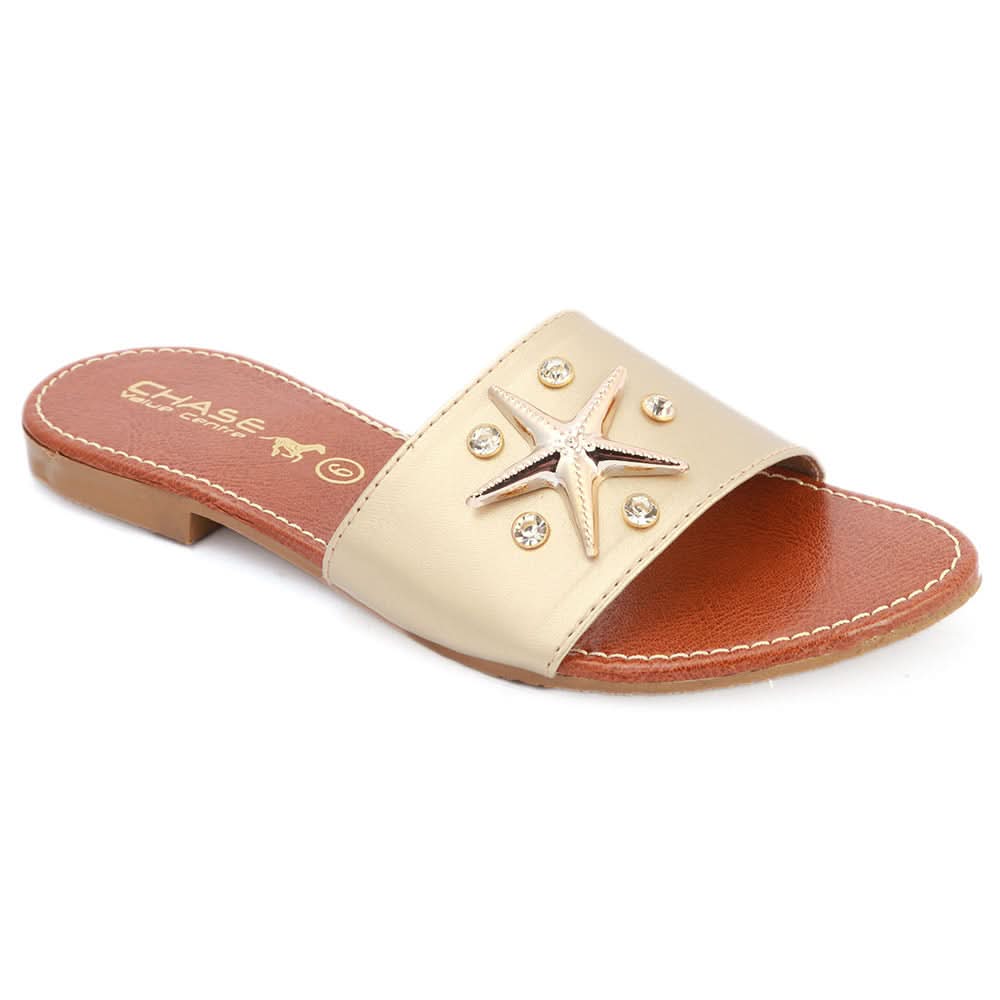 Women's Slipper (SA-015) - Golden, Women, Slippers, Chase Value, Chase Value