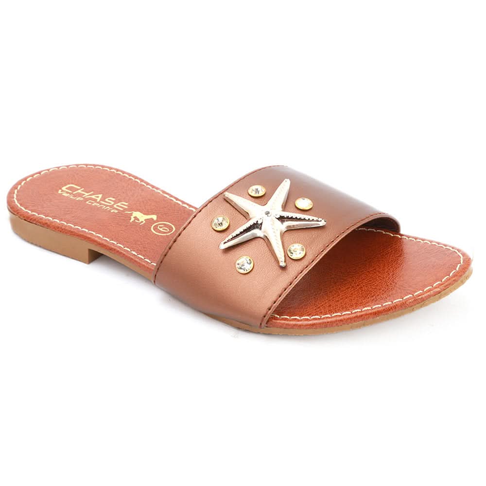 Women's Slipper (SA-015) - Brown, Women, Slippers, Chase Value, Chase Value