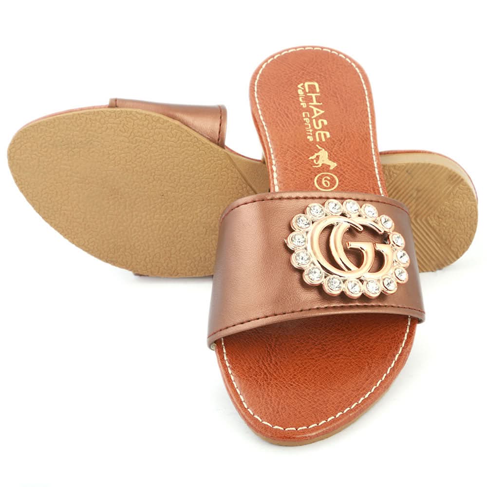 Women's Slipper SA-017 - Brown, Women, Slippers, Chase Value, Chase Value
