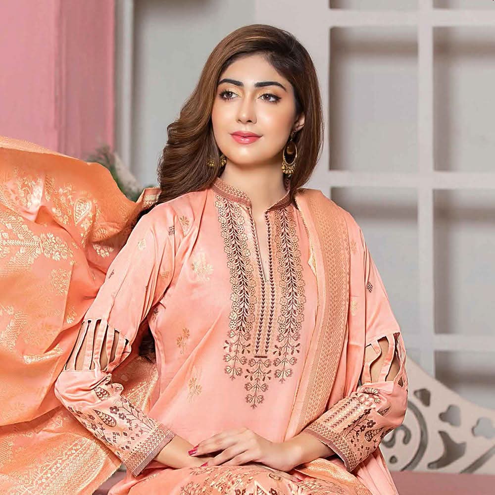 GUL E BAHAR Jacquard Banarsi Lawn 3 Pcs Un-Stitched Suit Vol 2 - 9, Women, 3Pcs Shalwar Suit, Rana Arts, Chase Value