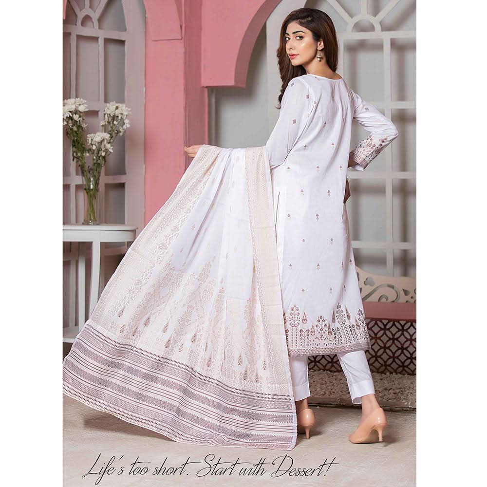 GUL E BAHAR Jacquard Banarsi Lawn 3 Pcs Un-Stitched Suit Vol 2 - 3, Women, 3Pcs Shalwar Suit, Rana Arts, Chase Value