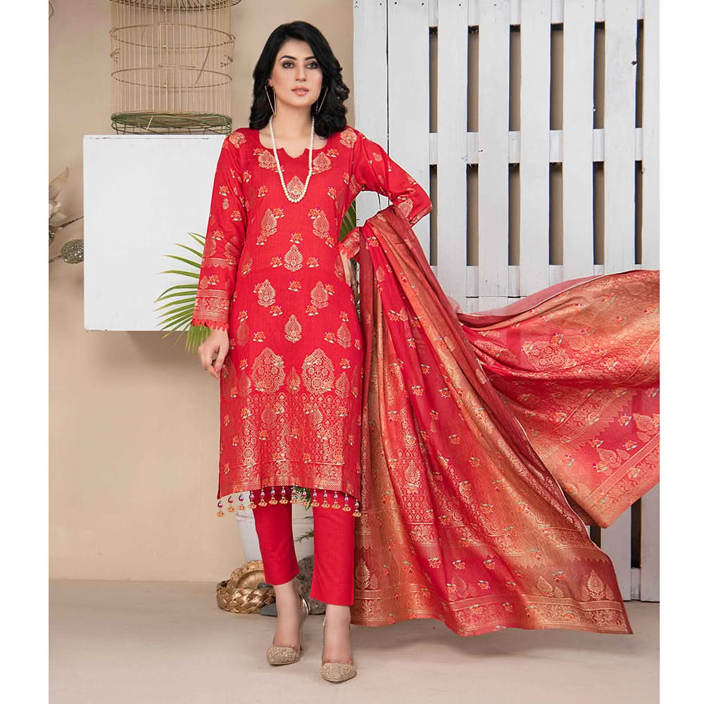 RA Sargam Jacquard Broshia Lawn 3 Pcs Un-Stitched Suit - 6, Women, 3Pcs Shalwar Suit, Rana Arts, Chase Value