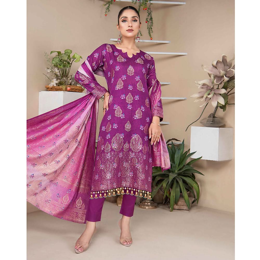 RA Sargam Jacquard Broshia Lawn 3 Pcs Un-Stitched Suit - 8, Women, 3Pcs Shalwar Suit, Rana Arts, Chase Value