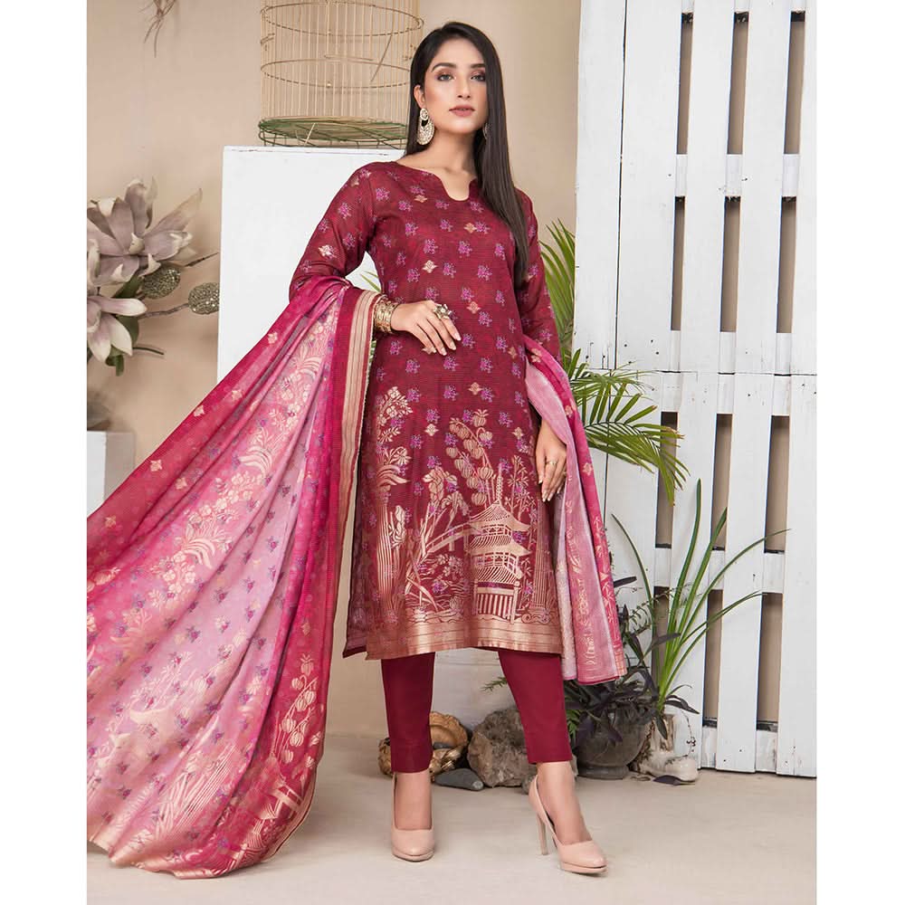 RA Sargam Jacquard Broshia Lawn 3 Pcs Un-Stitched Suit - 2, Women, 3Pcs Shalwar Suit, Rana Arts, Chase Value