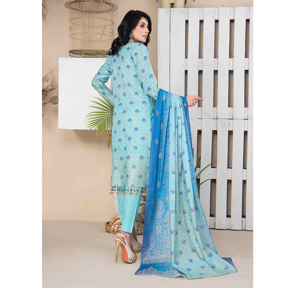 RA Sargam Jacquard Broshia Lawn 3 Pcs Un-Stitched Suit - 3, Women, 3Pcs Shalwar Suit, Rana Arts, Chase Value