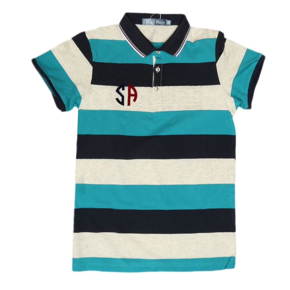 Boys Polo T-Shirt - Steel Green, Kids, Boys T-Shirts, Chase Value, Chase Value