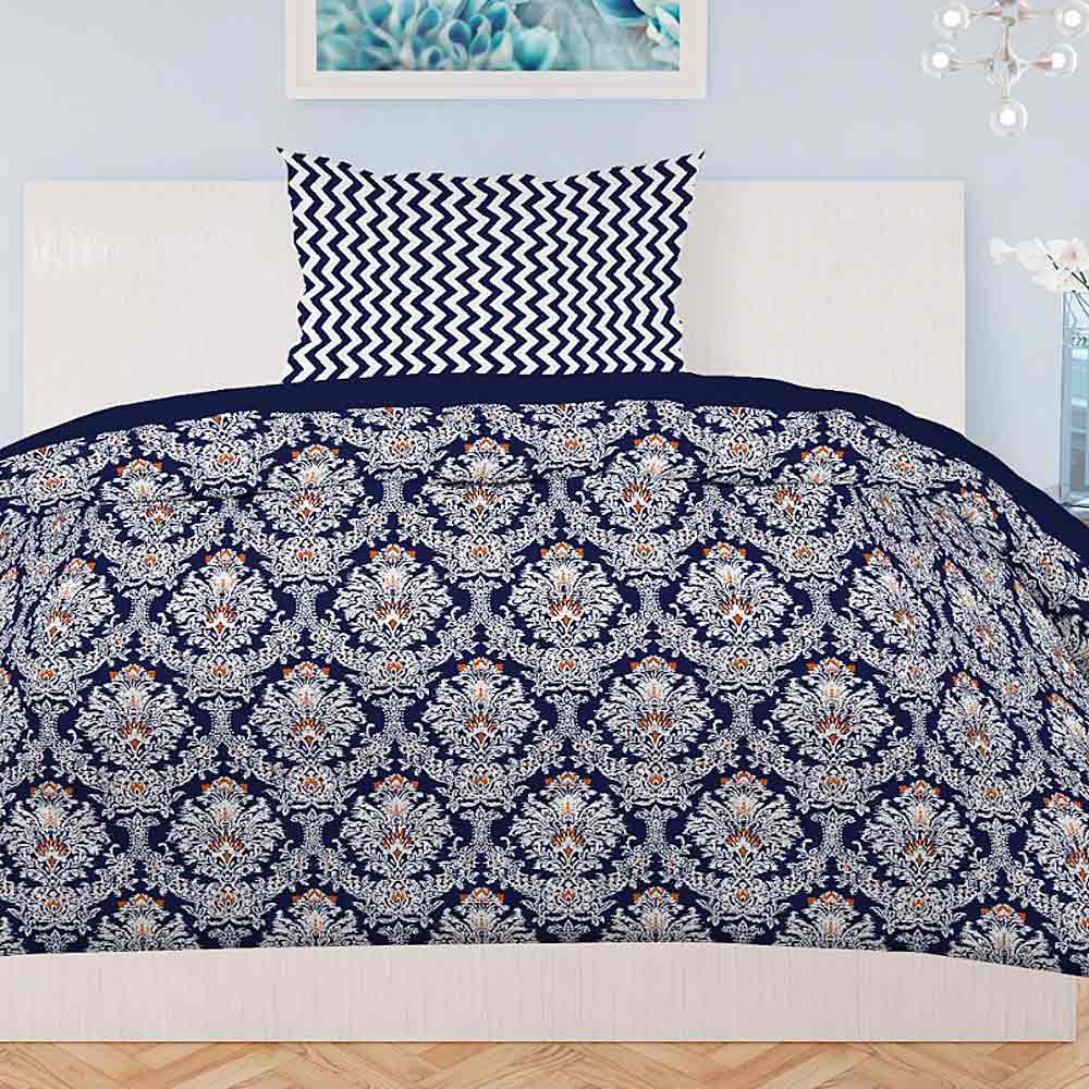 Printed Percale Finish Single Bed Sheet Set 2 pcs - test-store-for-chase-value