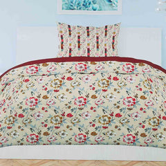 Printed Percale Finish Single Bed Sheet Set 2 pcs - test-store-for-chase-value