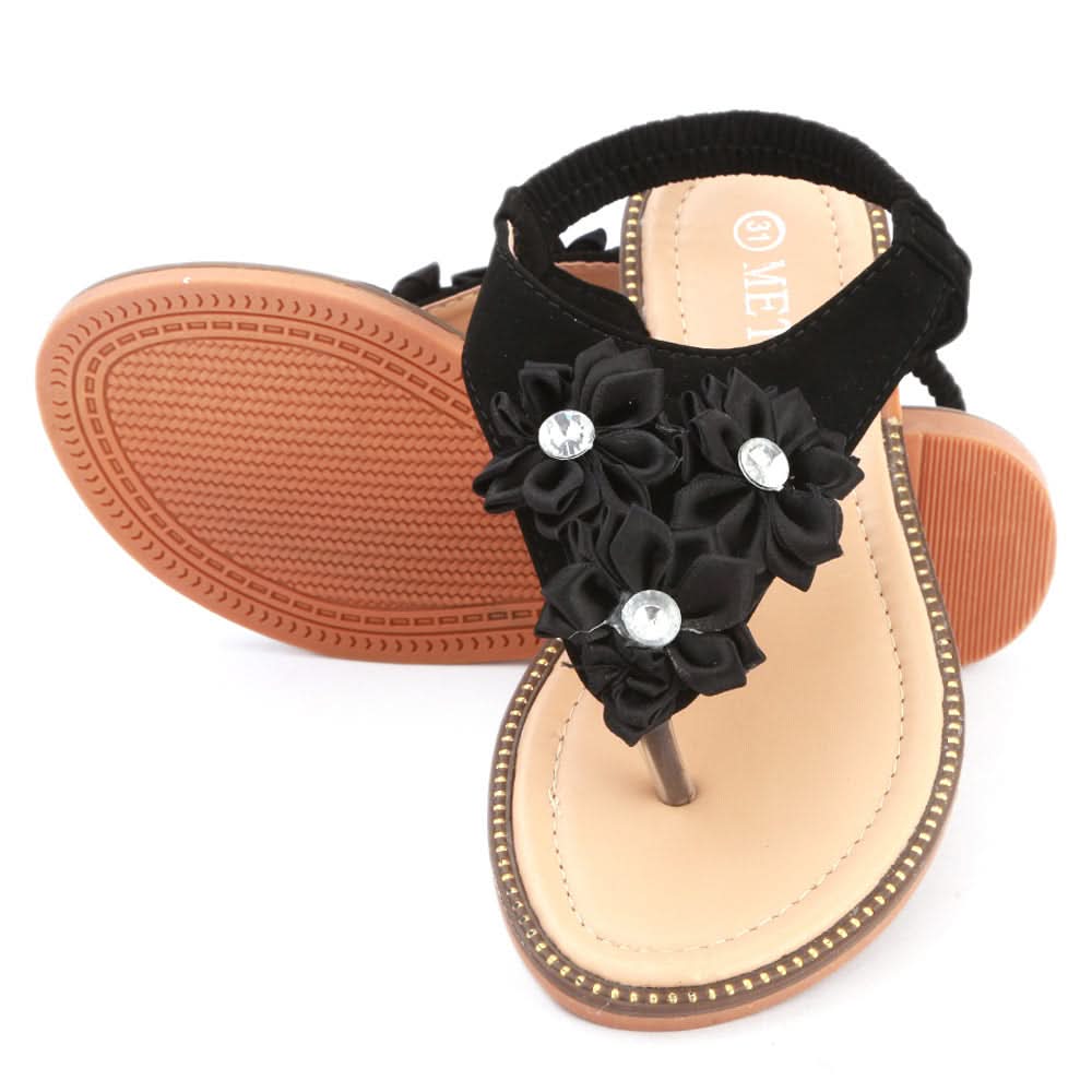 Girls Fancy Sandals 279 (31-36) - Black, Kids, Girls Sandals, Chase Value, Chase Value
