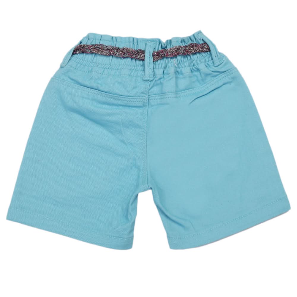 Girls Short - Sky Blue, Girls Shorts Skirts, Chase Value, Chase Value