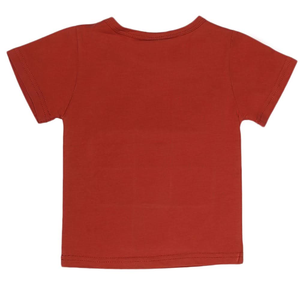 Copy of Boys Half Sleeves T-Shirt - Rust, Kids, Boys T-Shirts, Chase Value, Chase Value