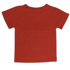 Copy of Boys Half Sleeves T-Shirt - Rust, Kids, Boys T-Shirts, Chase Value, Chase Value