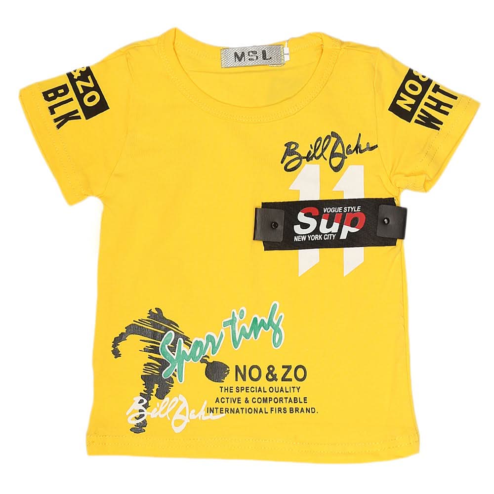 Newborn Boys T-Shirt - Yellow, Kids, NB Boys Shirts And T-Shirts, Chase Value, Chase Value