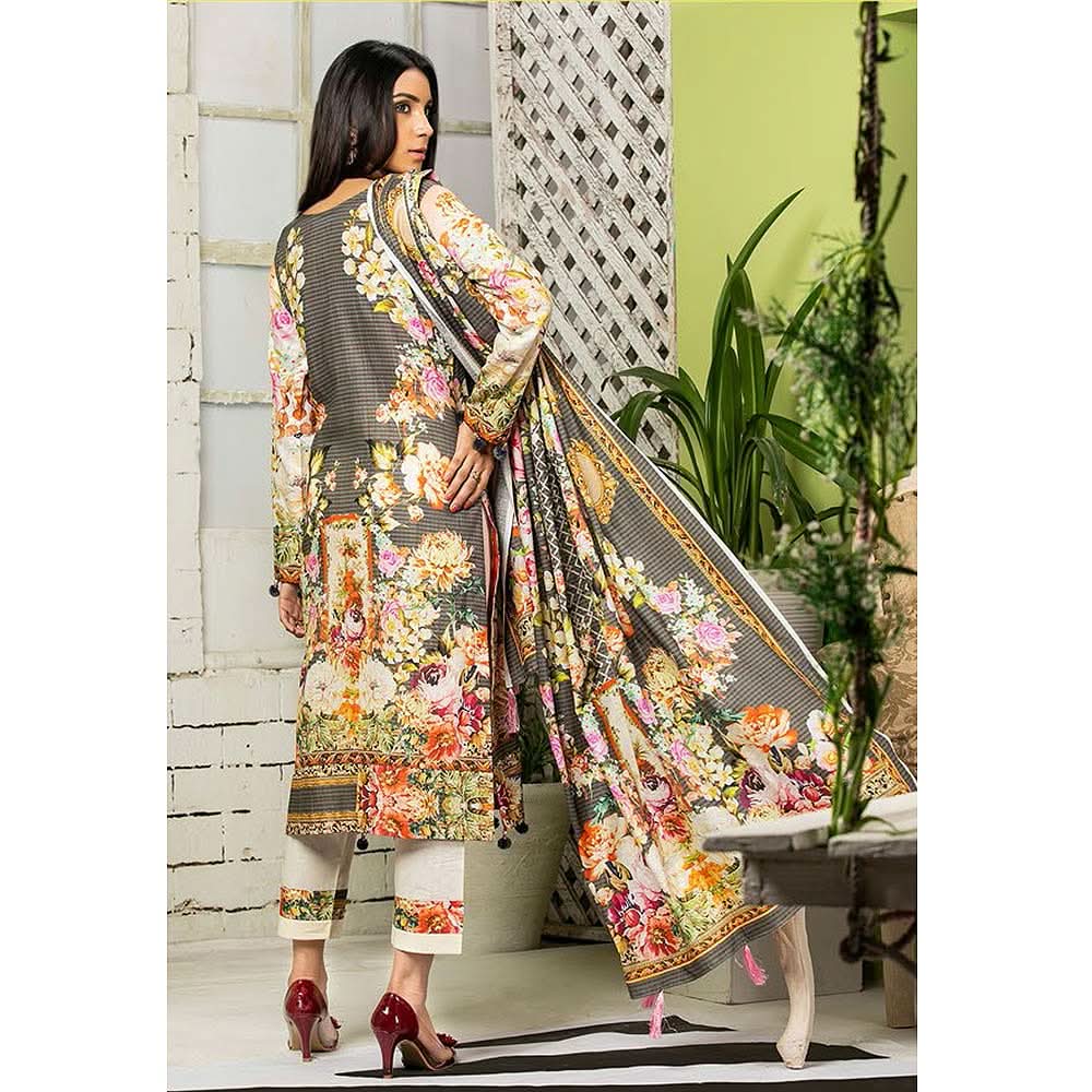 Zarang Embroidered Cotton 3 Piece Un-Stitched Suit - SR2210, Women, 3Pcs Shalwar Suit, Rana Arts, Chase Value