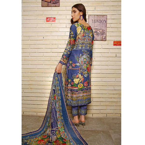 RA LE ROYAL Viscose Jacquard Printed & Embroidered 3 Pcs Un-Stitched Suit - SR-2823, Women, 3Pcs Shalwar Suit, Rana Arts, Chase Value