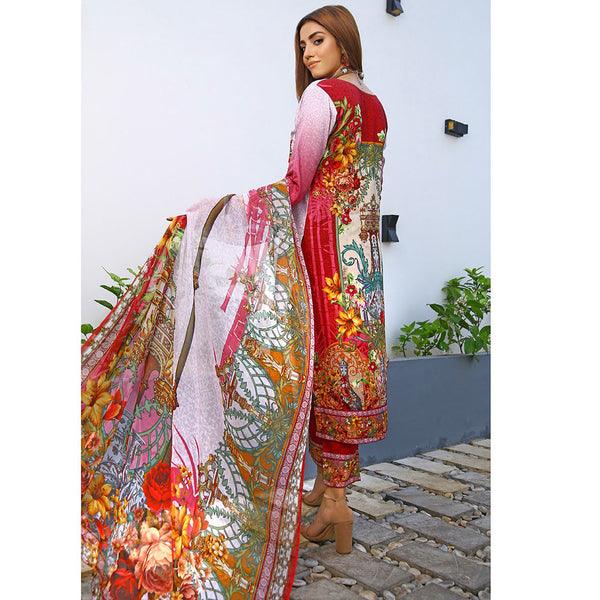 RA LE ROYAL Viscose Jacquard Printed & Embroidered 3 Pcs Un-Stitched Suit - SR-2824, Women, 3Pcs Shalwar Suit, Rana Arts, Chase Value