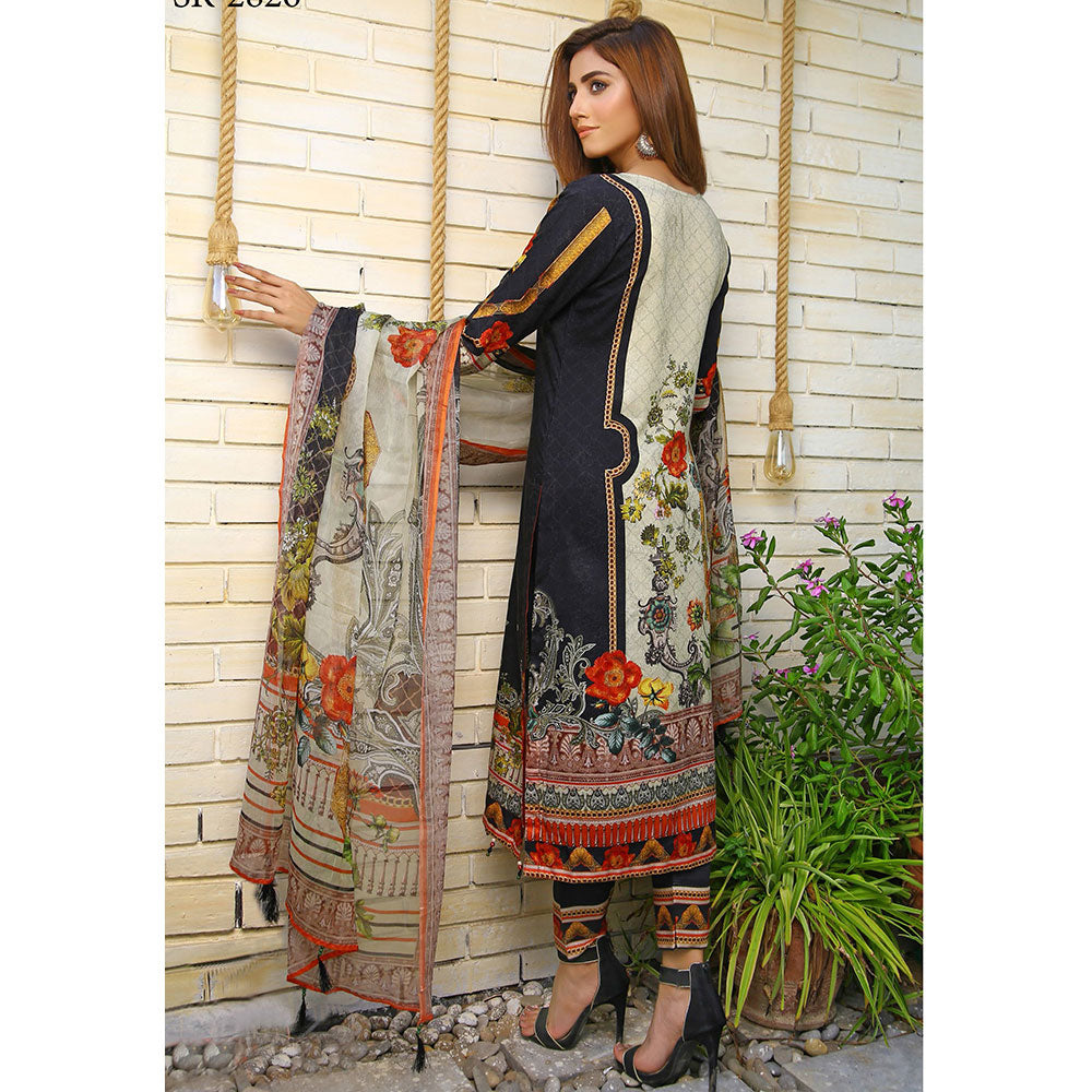 RA LE ROYAL Viscose Jacquard Printed & Embroidered 3 Pcs Un-Stitched Suit - SR-2826, Women, 3Pcs Shalwar Suit, Rana Arts, Chase Value
