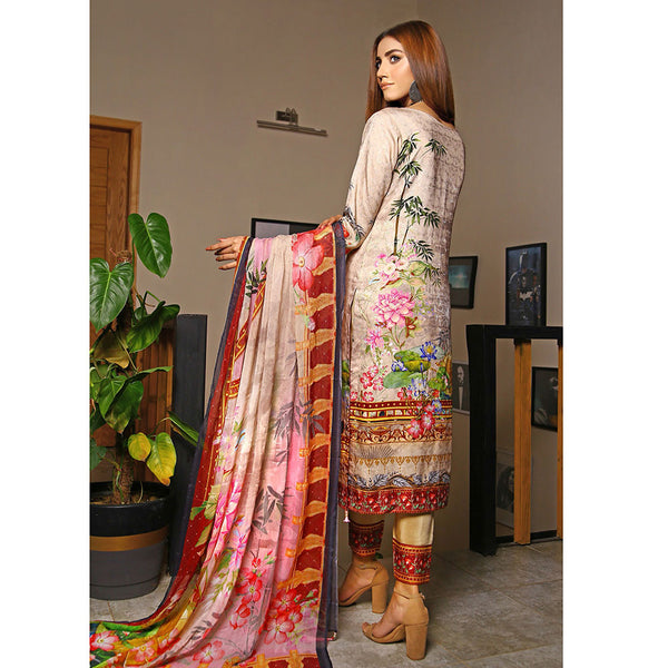 RA LE ROYAL Viscose Jacquard Printed & Embroidered 3 Pcs Un-Stitched Suit - SR-2827, Women, 3Pcs Shalwar Suit, Rana Arts, Chase Value