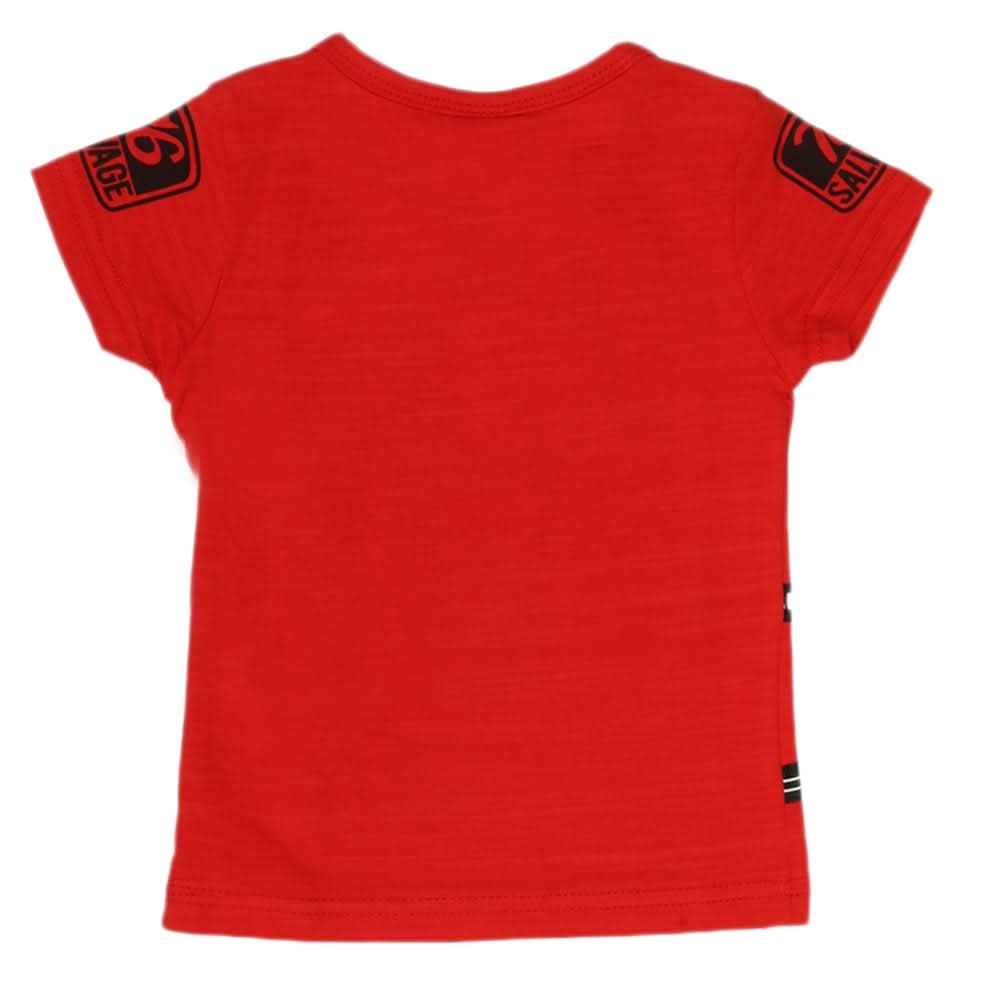 Boys Half Sleeves T-Shirt - Red, Kids, Boys T-Shirts, Chase Value, Chase Value