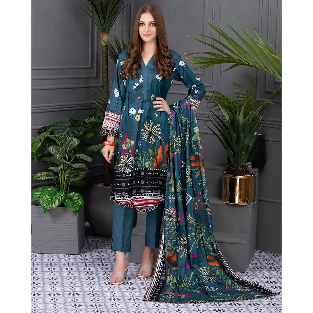 Sahil Special Edition Printed Linen 3 Pcs Un-Stitched Suit - 5, Women, 3Pcs Shalwar Suit, ZS Textiles, Chase Value