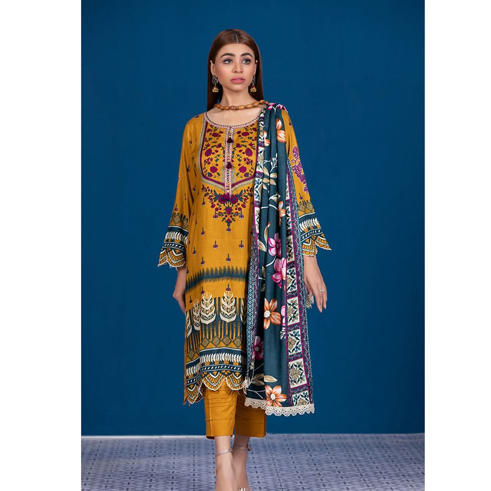 Sahil  Printed Linen Un-Stitched 3 Pcs Suit V-2 - 5, Women, 3Pcs Shalwar Suit, Sahil, Chase Value