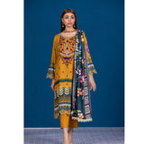 Sahil  Printed Linen Un-Stitched 3 Pcs Suit V-2 - 5, Women, 3Pcs Shalwar Suit, Sahil, Chase Value