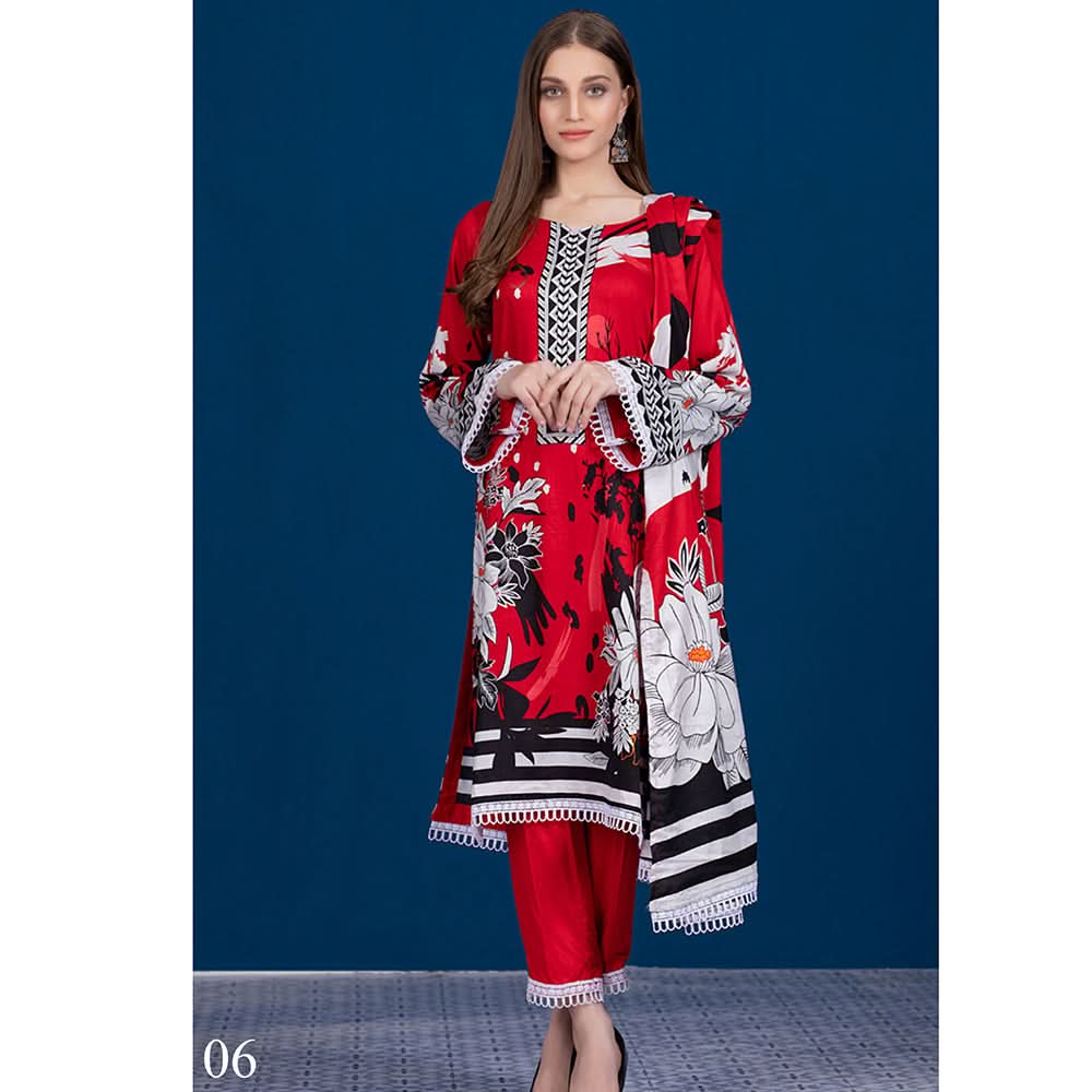 Sahil  Printed Linen Un-Stitched 3 Pcs Suit V-2 - 6, Women, 3Pcs Shalwar Suit, Sahil, Chase Value