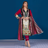 Sahil  Printed Linen Un-Stitched 3 Pcs Suit V-2 - 1, Women, 3Pcs Shalwar Suit, Sahil, Chase Value