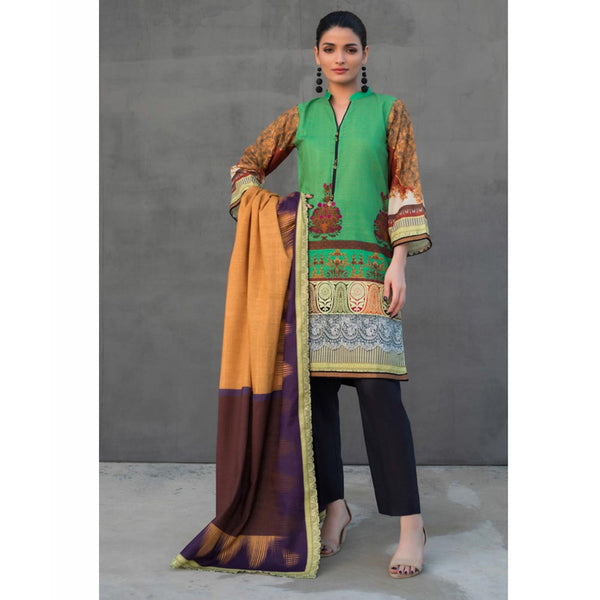 Salina Digital Printed Khaddar 3 Pcs Un-Stitched Suit Vol 5 - 09, Women, 3Pcs Shalwar Suit, Regalia Textiles, Chase Value