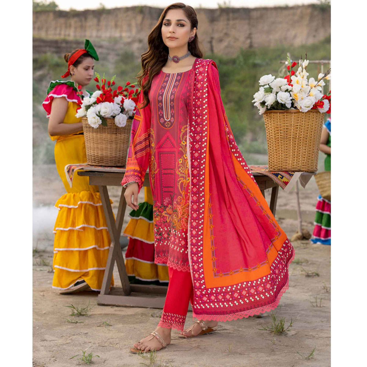 Salina Linen Unstitched 3Pcs Suit - 5, Women, 3Pcs Shalwar Suit, Regalia Textiles, Chase Value