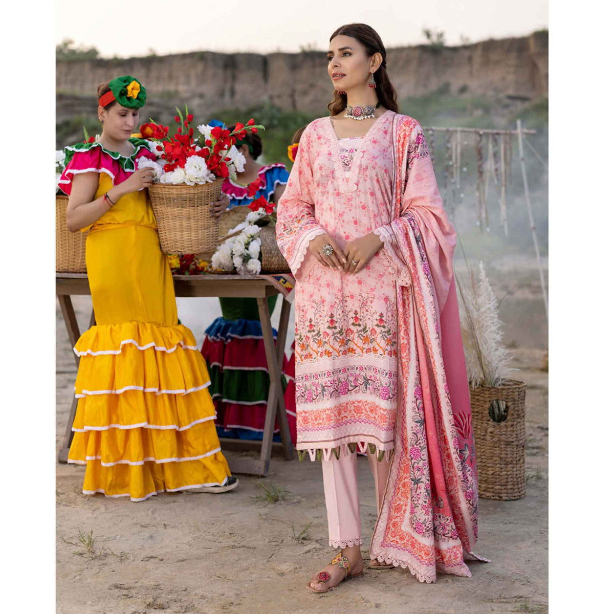 Salina Linen Unstitched 3Pcs Suit - 7, Women, 3Pcs Shalwar Suit, Regalia Textiles, Chase Value