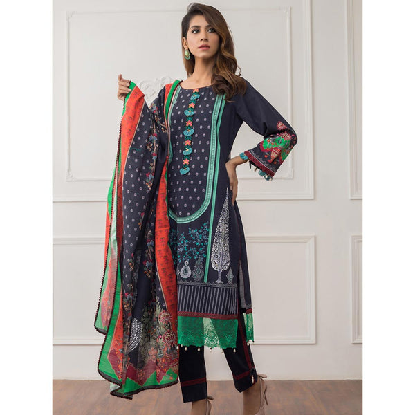 Salina Digital Printed Khaddar 3Pcs Un-Stitched Suit Vol 3 - 08, Women, 3Pcs Shalwar Suit, Regalia Textiles, Chase Value