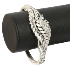 Women's American Diamond Kara Bracelet - Silver, Women, Bangles & Bracelets, Chase Value, Chase Value
