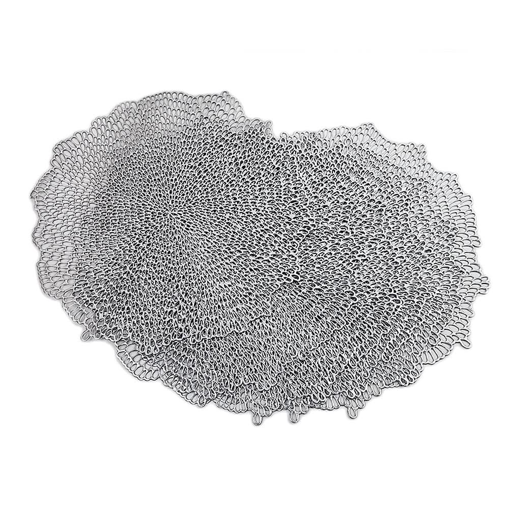 Table Mat Vinyl 6 Pcs Set - B - Silver, Home & Lifestyle, Mats, Chase Value, Chase Value