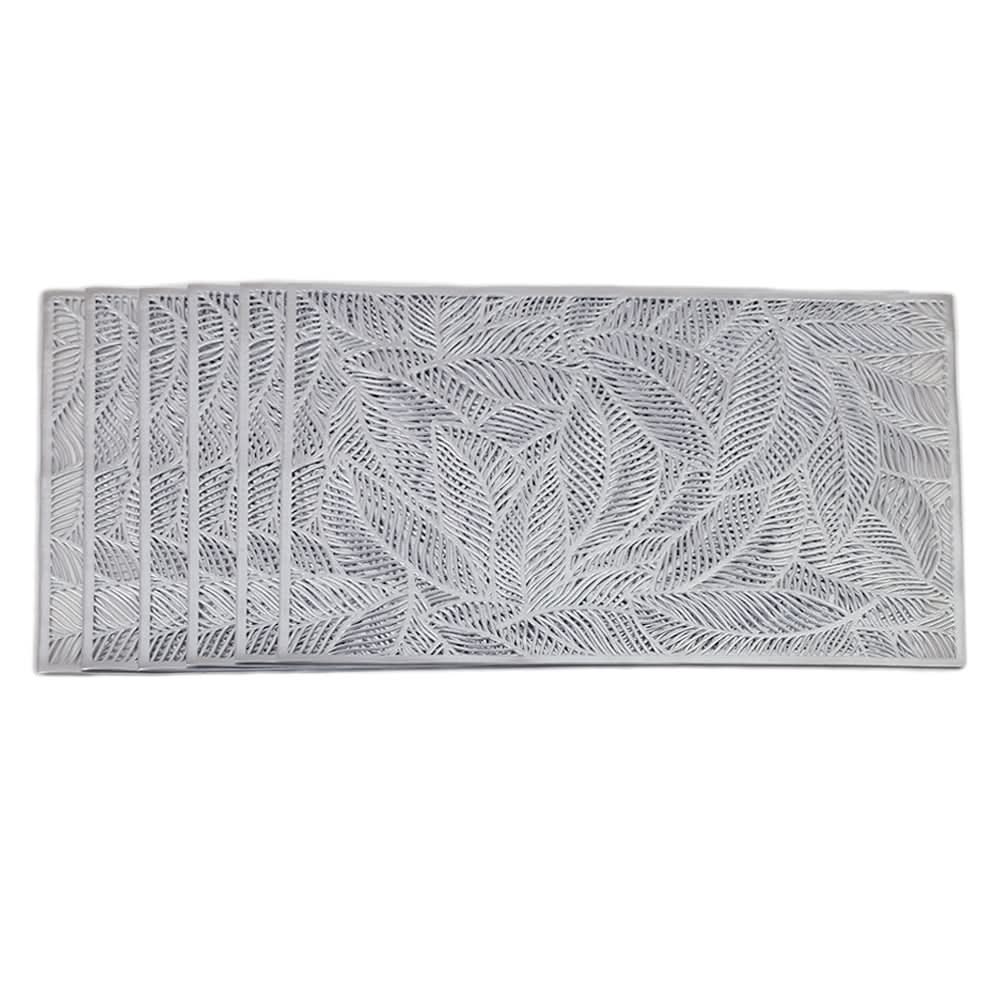 Table Mat Vinyl 6 Pcs Set - E - Silver, Home & Lifestyle, Mats, Chase Value, Chase Value