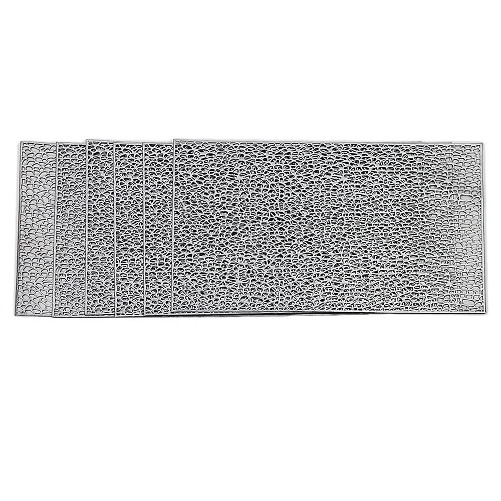 Table Mat Vinyl 6 Pcs Set - G - Silver, Home & Lifestyle, Mats, Chase Value, Chase Value