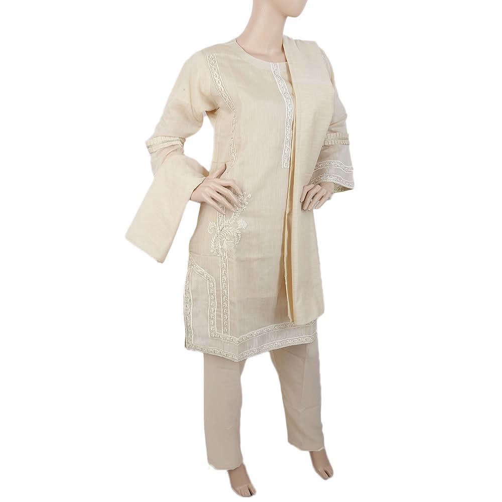 Women's Embroidered Fancy 3Pcs Suit - Skin, Women, Shalwar Suits, Chase Value, Chase Value
